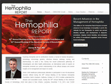 Tablet Screenshot of hemophiliareport.com